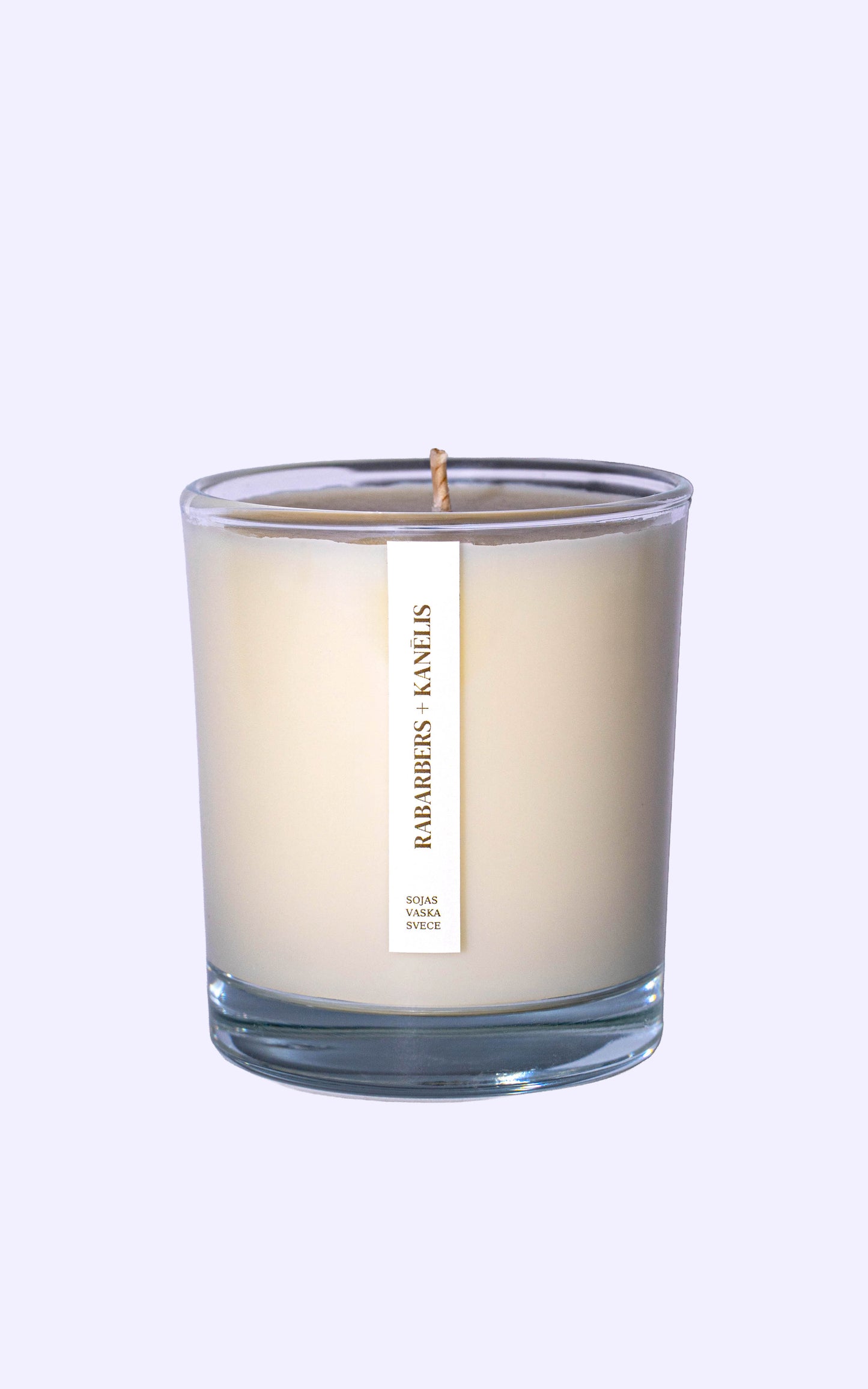 Sojas vaska svece RABARBERS + KANĒLIS