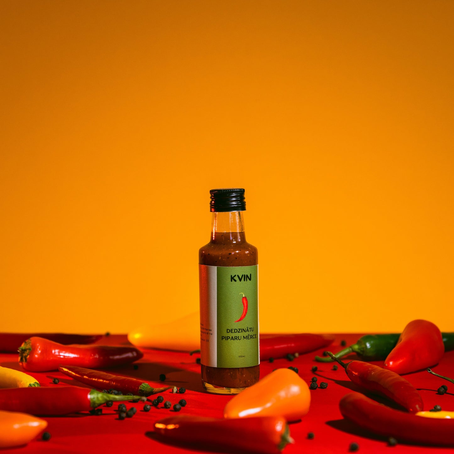 Dedzinātu piparu mērce 100ml