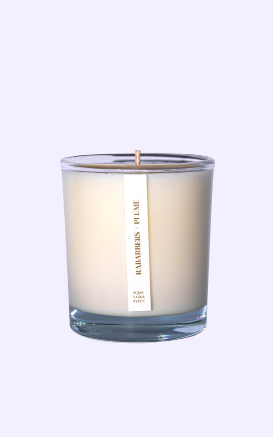 Sojas vaska svece RABARBERS + PLŪME